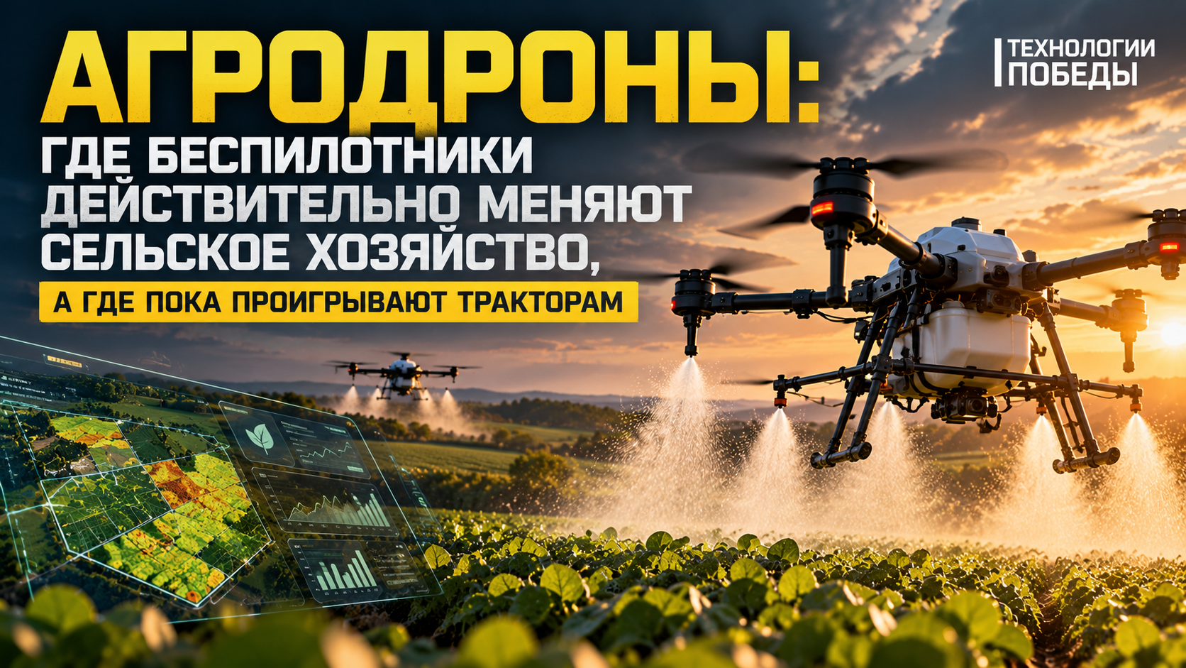 Агродроны: где беспилотники действительно меняют сельское хозяйство, а где пока проигрывают тракторам