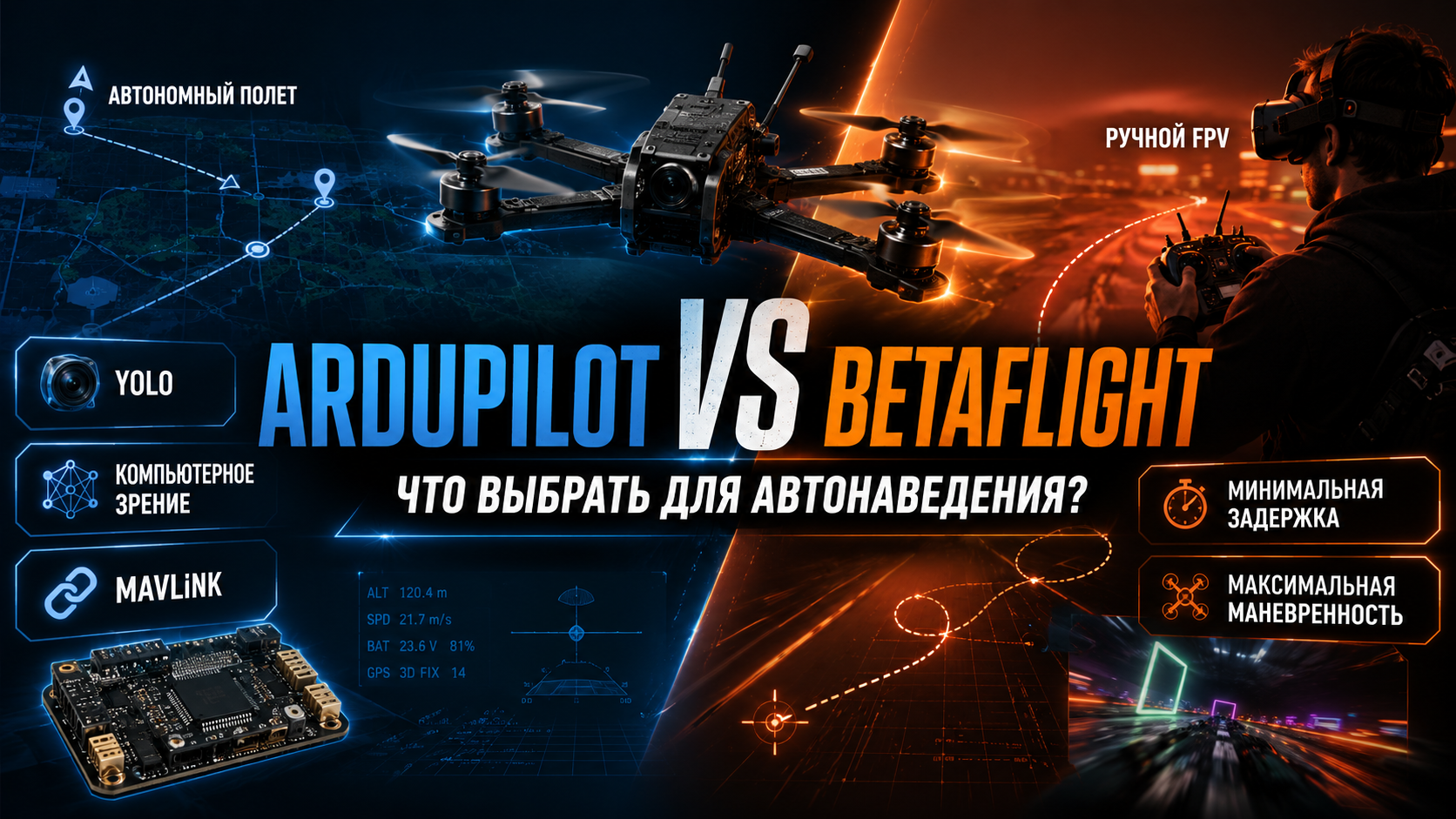 ArduPilot против Betaflight: что выбрать для автонаведения?