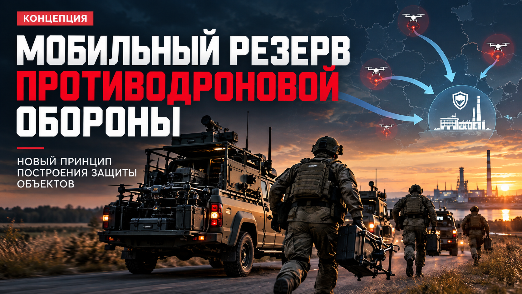 Концепция мобильного резерва противодроновой обороны: новый принцип построения защиты объектов